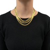 Vintage Italian 18K Gold Multi-Strand Serpentine Link Necklace