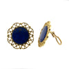 Vintage gold Lapis Lazuli earrings - Montreal Jewelry Store