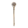 Antique Diamond 18K Yellow Gold and Silver Overlay Stickpin