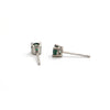 0.40CT Emerald and 18K White Gold Stud Earrings + Montreal Estate Jewelers