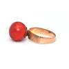 Antique Coral and 18K Gold Ring + Montreal Estate Jewelers