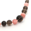 Vintage Smoky Quartz & Rose Quartz Bead Necklace C. 1940-1950