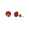 Vintage Coral 14K Yellow Gold Stud Earrings + Montreal Estate Jewelers