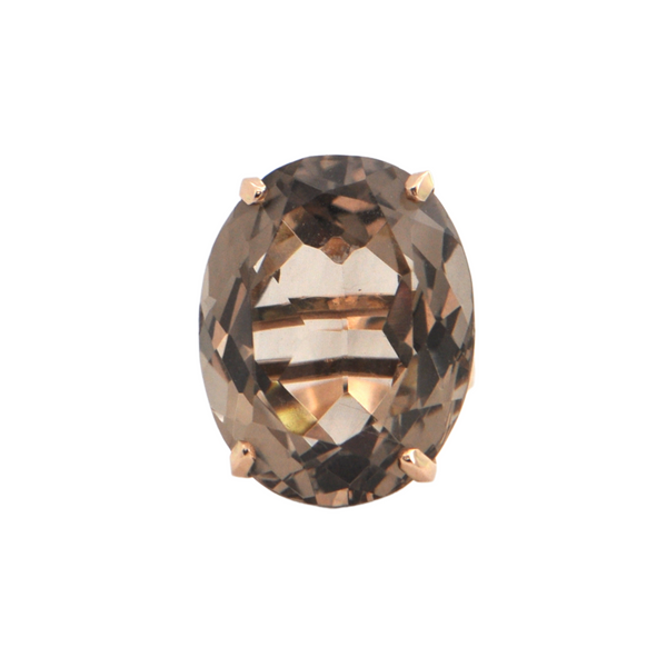 14kt Rose Gold Smoky Topaz Quartz Ring – Amrein Diamonds