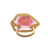 Watermelon Tourmaline 18k Gold Ring + Montreal Estate Jewelers