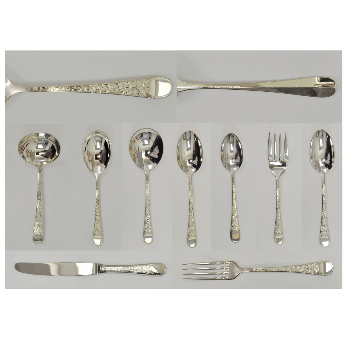 Birks Regency Silver outlets Plate Fish Knives and Forks, Set of 4, Hollow Handles, Antique EPNS Cutlery