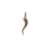 10k Yellow Gold Hollow Horn Charm