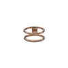 14K Rose Gold double ring