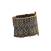 Vintage Italian Woven Fabric and 14K Gold Cuff Bracelet + Montreal Estate Jewelers