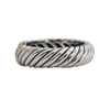 David Yurman Sculpted Cable Sterling Silver and 18K Gold Cuff Bracelet 15mm + Montreal Estate Jewelers