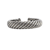 David Yurman Sculpted Cable Sterling Silver and 18K Gold Cuff Bracelet 15mm + Montreal Estate Jewelers