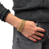 Vintage 18K Gold Brutalist Style Rectangular Link Bracelet