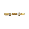Estate David Yurman Diamond and Pearl 18k Yellow Gold Cable Cuff Bracelet + Montreal Estate Jewelers