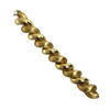 Vintage Italian 18k Gold High Polish and Florentine Finish Link Bracelet +Montreal Estate Jewelers