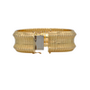 Retro Italian 14k Gold Wide Omega Bracelet + Montreal Estate Jewelers