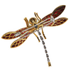 Vintage Italian Diamond and Enamel 18k Gold Dragonfly Brooch + Montreal Estate Jewelers