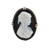 Antique Hardstone 18k Gold Cameo Brooch/Pendant + Montreal Estate Jewelers