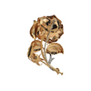 Mid-Century 18K Gold Diamond Rose Brooch + Montreal Estate Jewelers