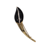 Vintage 'Bellarri' Diamond and Onyx 18K Gold Tulip Bud Brooch + Montreal Estate Jewelers