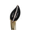 Vintage 'Bellarri' Diamond and Onyx 18K Gold Tulip Bud Brooch + Montreal Estate Jewelers