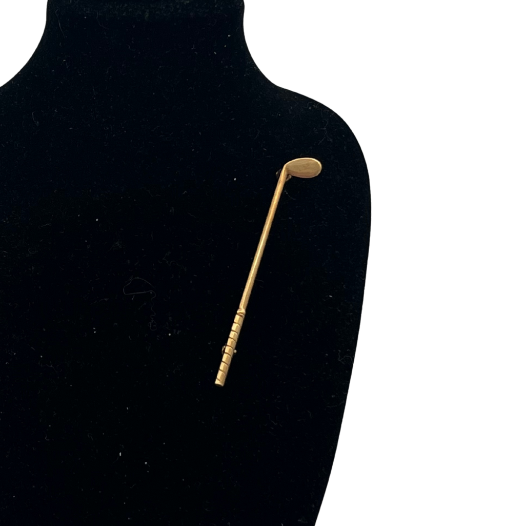 Gold Course Pin Vintage 14k yellow gold golf club pin– Daisy Exclusive