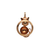 Vintage Italian 18k Rose Gold Sitting Cat Charm + Montreal Estate Jewelers
