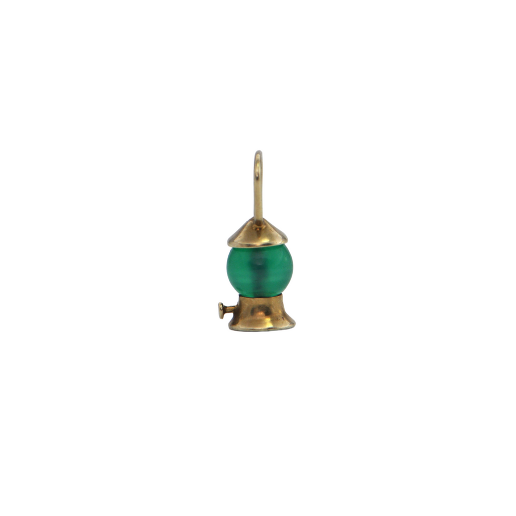 Vintage Miniature 14k Gold Glass Lantern Charm + Montreal Estate Jewelers