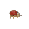 Vintage Coral 18K Gold Ladybug Charm + Montreal Estate Jewelers