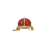Vintage Coral 18K Gold Ladybug Charm + Montreal Estate Jewelers