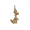 Vintage 14k Gold Sitting Poodle Charm + Montreal Estate Jewelers