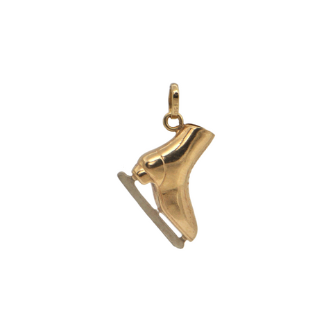 Vintage 18k Gold Skate Charm + Montreal Estate Jewelers