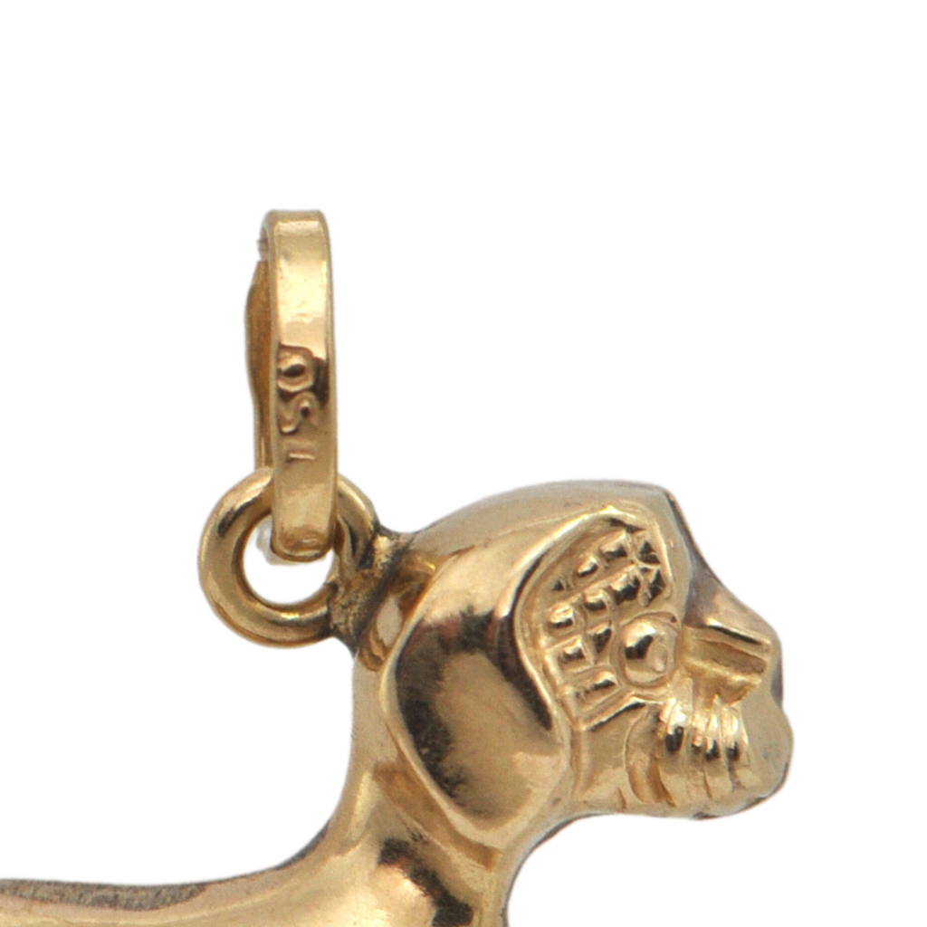 Vintage 18k Gold Airedale Terrier Charm + Montreal Estate Jewelers