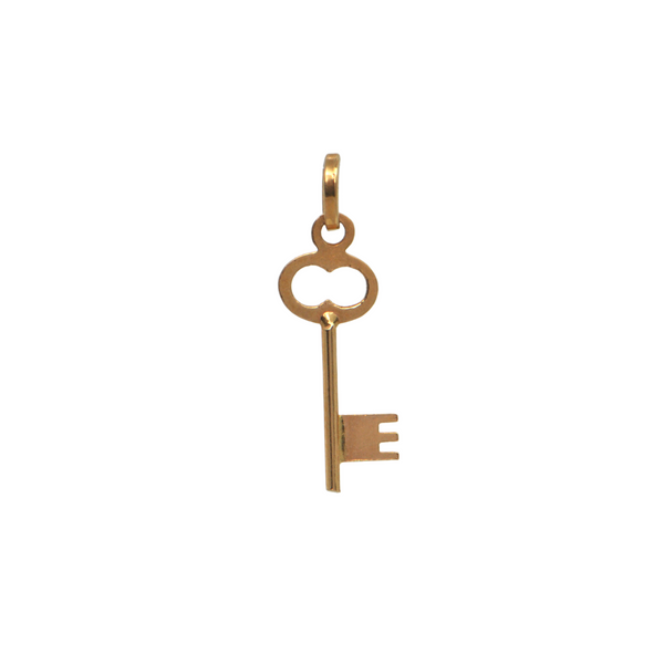 Vintage 18K Gold Key Charm + Montreal Estate Jewelers