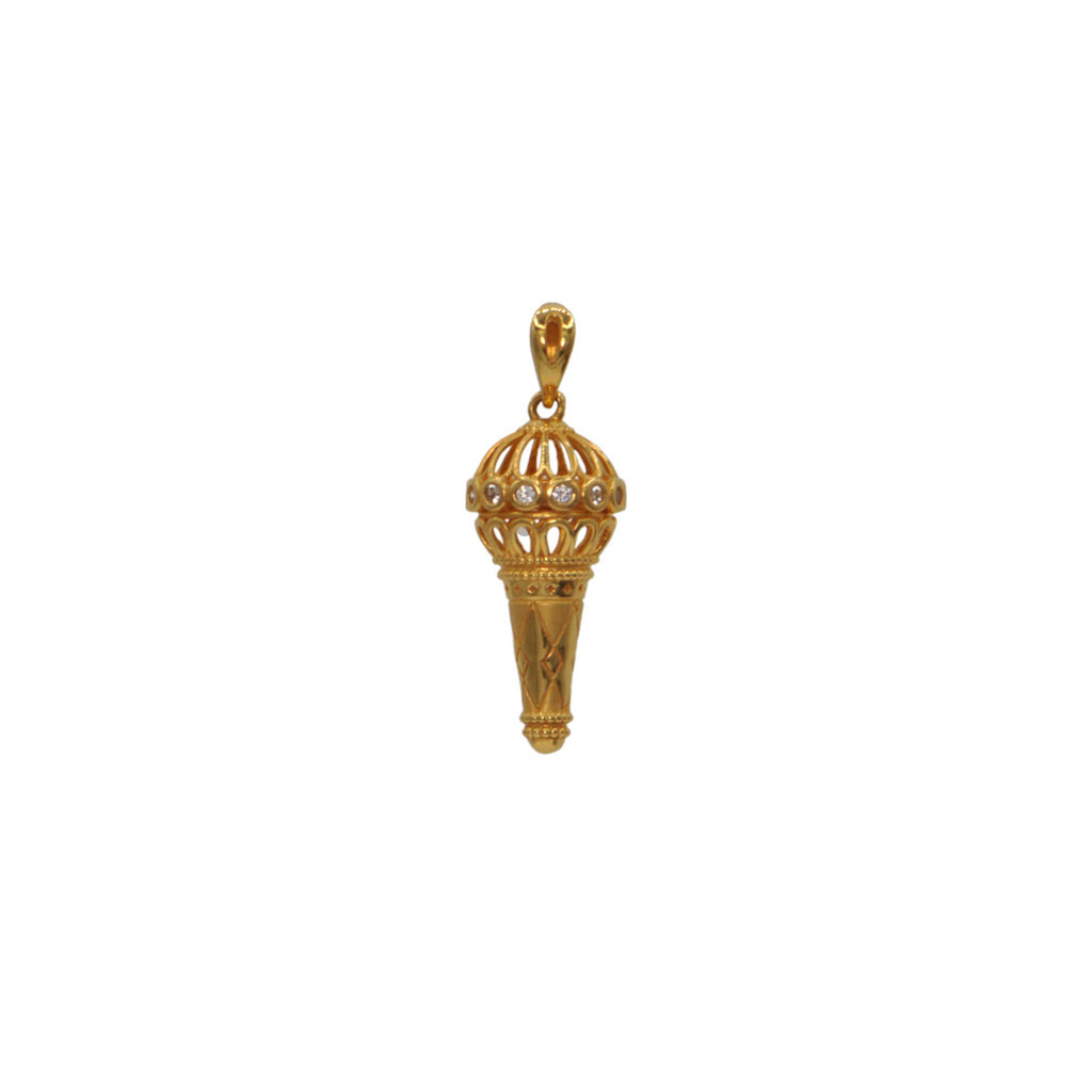 Indian 22k Gold Swarovski Crystal Charm (2019) + Montreal Estate Jewelers