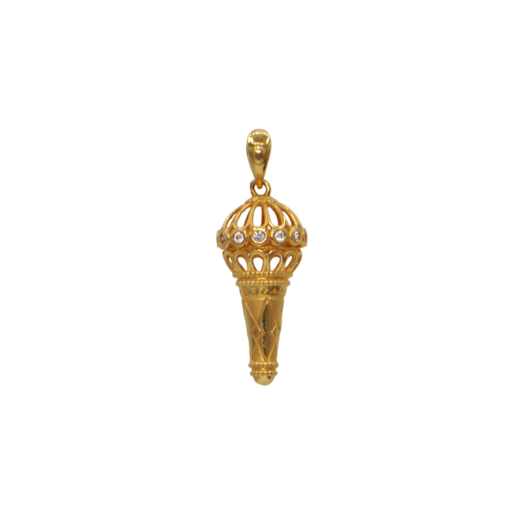 Indian 22k Gold Swarovski Crystal Charm (2019) + Montreal Estate Jewelers