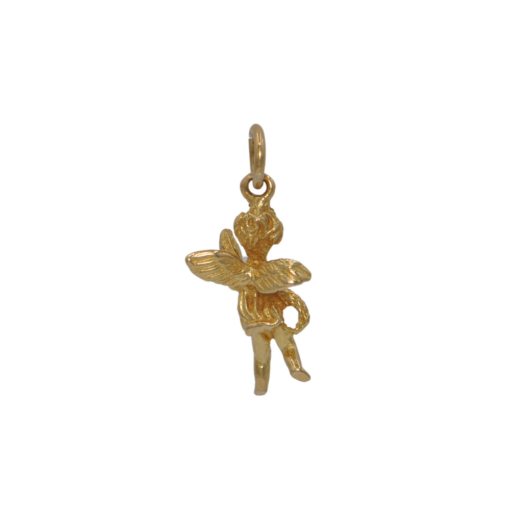 Vintage 18K Gold Putto Charm + Montreal Estate Jewelers