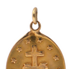 Antique French 18k Gold Miraculous Medal Charm Dated 1830 + Montreal Estate Jewelers