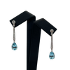 Daisy Exclusive Diamond and 3.36ct Aquamarine pear drop earrings -1