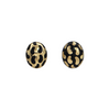 Vintage Puffed 18K Gold and Black Enamel Earrings + Montreal Estate Jewelers