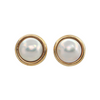 Vintage Mabe Pearl 14k Gold Earrings + Montreal Estate Jewelers