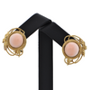 Mid-Century Brutalist Style Midway Coral 14k Gold Earrings + Montreal Estate Jewelers