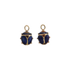 Vintage Blue and Red Enamel 18K Gold Ladybug Earring Enhancers + Montreal Estate Jewelers