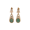 Vintage Pearl and Jade 14k Gold Drop Earrings + Montreal Estate Jewelers