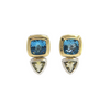 Estate David Yurman Albion Collection Multi-Stone Sterling and 18k Gold Earrings + Montreal Estate Jewelers