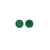 Daisy Exclusive GIA Certified 3.12ct Zambian Emerald Platinum Stud Earrings + Montreal Estate Jewelers