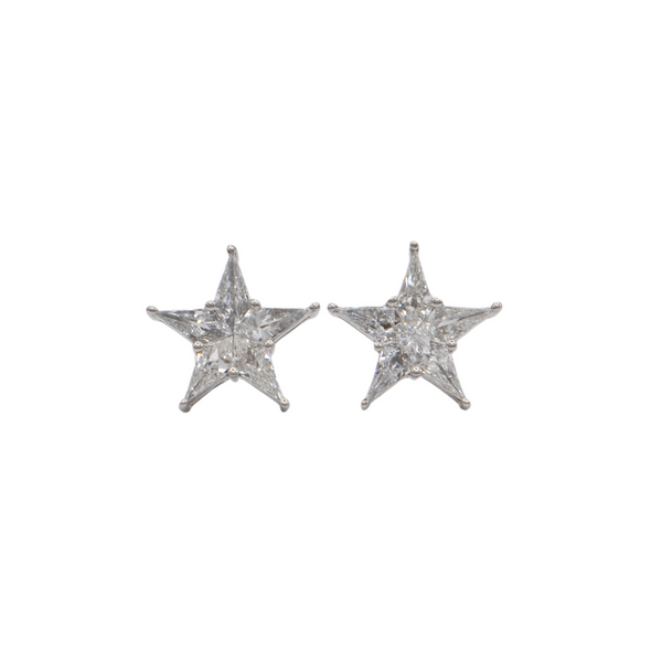 0.89ct Illusion Set Diamond Star Stud Earring + Montreal Estate Jewelers