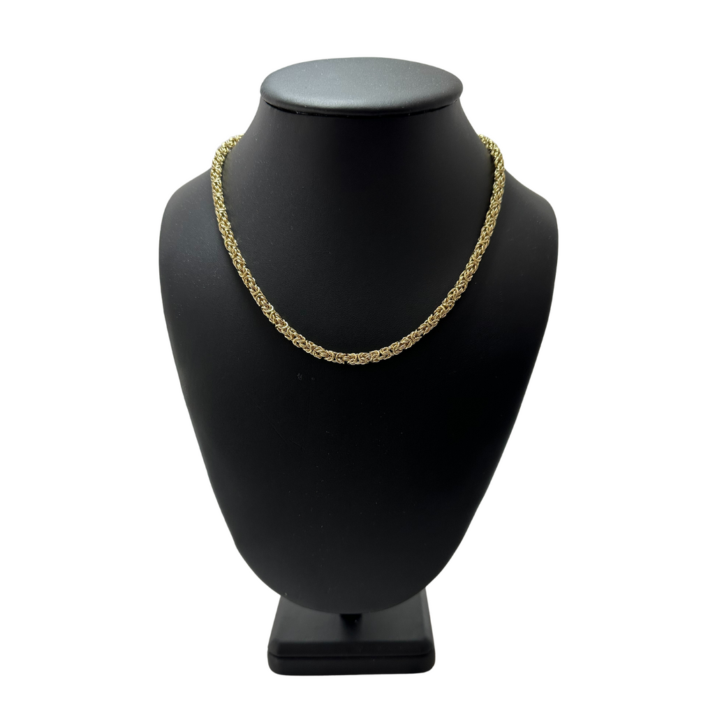 18K Yellow Gold Byzantine Link Necklace + Montreal Estate Jewelers