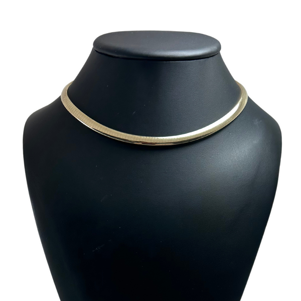 Vintage 14k Gold Omega Link Necklace + Montreal Estate Jewelers
