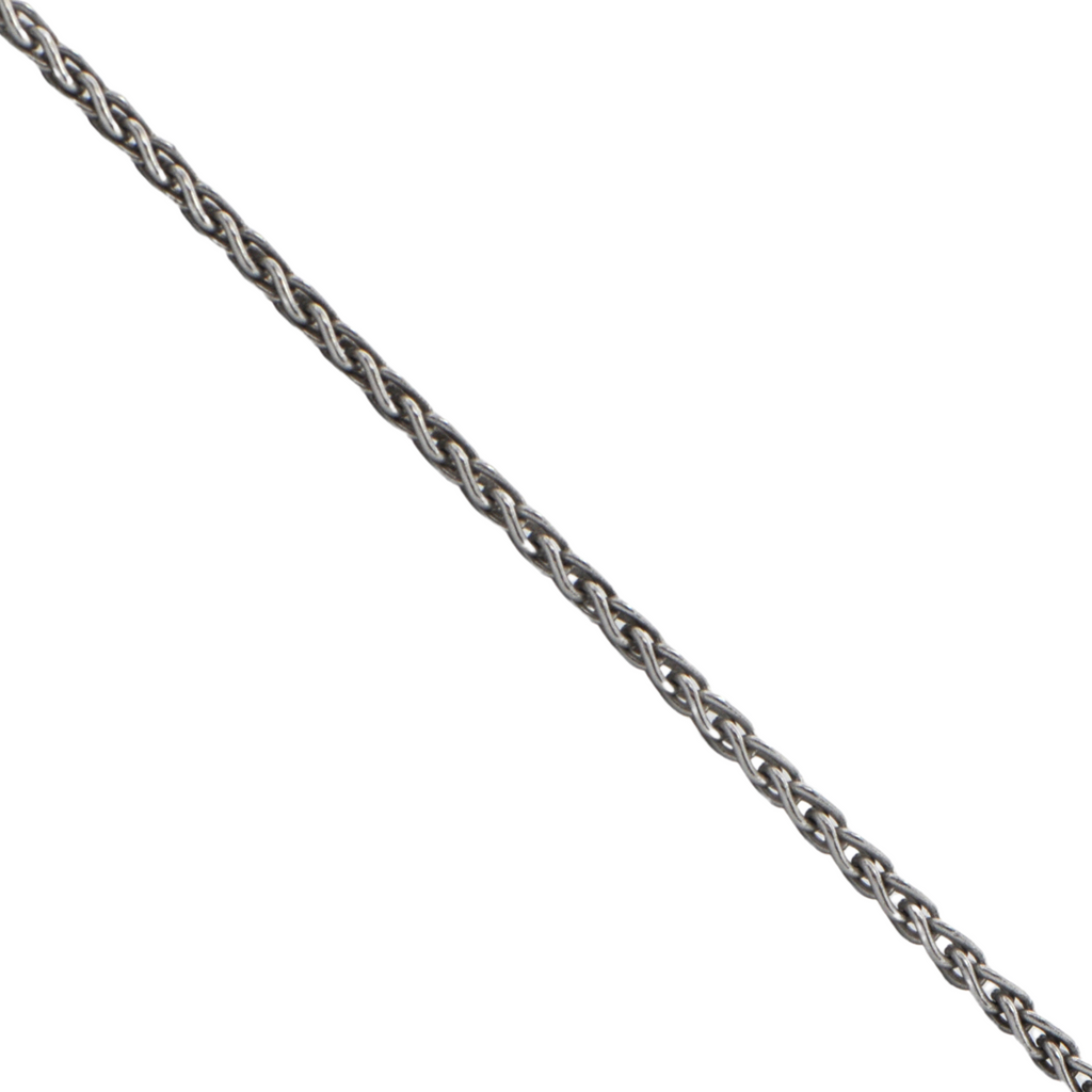 Italian 15 3/4" 18k White Gold Wheat Link Chain + Montreal Estate Jewelers