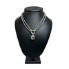 David Yurman 18k/925 Double Wheat Chain Necklace With Albion Collection Pendant